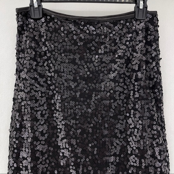 Bar III Sequin Pencil Midi Skirt with Tulle - Picture 4 of 10